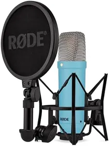 RØDE NT1 Signature Series Large-Diaphragm Condenser Microphone with Shock Mount, Pop Filter and XLR Cable for Music Production, Vocal Recording, Streaming and Podcasting (Blue)