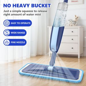 MANGOTIME Microfiber Spray Mop – Floor Cleaning with Refillable Bottle