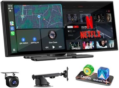 Upgraded 11" CarPlay Screen for Car, Built-in Net-Flix/YouTube/TikTok and Other Apps (No Mirroring Needed), Wireless Car Stereo for Apple Carplay & Android Auto with HD Backup Camera,OTA Updates