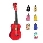 CB SKY 21" (53cm) Soprano Ukulele for Kids/Beginners - Red