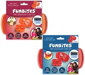 FunBites Food Cutter Set, Orange Triangles, Red Hearts