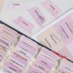 DiverseBee Laminated Bible Tabs with Book Illustrations (Large Print, Easy to Read), Personalized Bible Journaling Tabs, 66 Book Tabs and 6 Blank - Symbols Theme