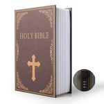 Diversion Book Safe Storage Box, Diversion Book Hidden Safe,Dictionary Secret Safe Can with Security Combination Lock/Key (Bible, M, Combination)