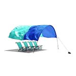 Shibumi Shade®, World's Best Beach Shade, The Original Wind-Powered® Beach Canopy, Provides 150 Sq. Ft. of Shade, Compact & Easy to Carry, Sets up in 3 Minutes, Designed in America