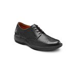 Dr. Comfort Wing Men's Therapeutic Diabetic Extra Depth Dress Shoe Leather Lace, Black, 12 Wide