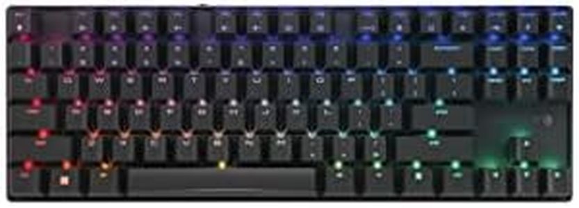 Cherry MX 8.2 TKL Wireless Gaming Keyboard. Compact TenKeyLess. Mechanical 87 Keys RGB Backlit Keys ABS Keycaps. MX Red Switch. Aluminum Carrying Case Included.