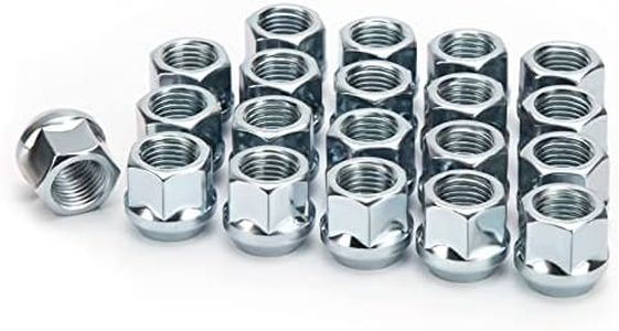 KSP M12X1.5 Open End Wheel Lug Nuts, 3/4"（19mm） Hex 0.84"(21mm) Height Conical Seat 60 Degre Chrome Finish for Toyota (Include Other M12X1.5 Wheel) Pack 20 pcs, 1 Year Warranty