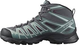 Salomon X Ultra Pioneer Mid CSWP Hiking Boot - Women's, Ebony/Stormy Weather/Wine Tasting, 6.5