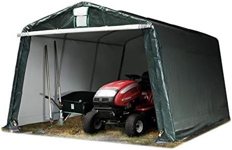 TOOLPORT Garagenzelt Carport 3,3 x 4,7 m Dunkelgrün – Weidezelt & Unterstand – PE-Plane 450 N, robuste Stahlrohrkonstruktion, wetterfester Schutz für Auto, Garten & Maschinen