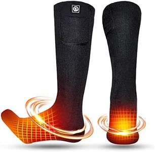 Upgraded Rechargeable Electric Heated Socks,7.4V 2200mAh Battery Powered Cold Weather Heat Socks for Men Women,Outdoor Riding Camping Hiking Motorcycle Skiing Warm Winter Socks （M