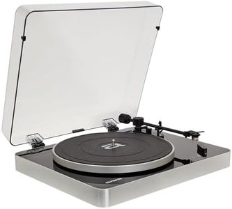 Aiwa APX-790BT/BK Bluetooth Turntable with Belt Transmission and Acrylic Dust Cap, 2 Speeds 33/45 RPM, Magnetic Aluminum Capsule, Balanced Arm. Colour: Black