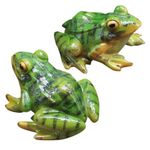 HOMSFOU Toy Toddler Bath s Kids Outdoor s Miniature Frog Accessories: Mini Frog Statues 2pcs Micro Landscape Ornament for Planter Terrarium Decor Toddler Bath s Kids Outdoor s Resin Frog