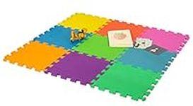 DIVCHI Foam Play Mat - 29x29cm Multi Colour Floor Mats 9 Pack - Comfortable Cushiony Foam Floor Puzzle Mat for Kids & Toddlers