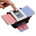 CUIYKAI 1-2 Deck Automatic Card Shuffler, Rechargeable 2000mAh Electric Card Shuffler 2 Deck for UNO, Poker, Phase 10, Skip-Bo, Texas Hold'em, Blackjack, Cards Game