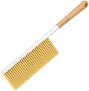 OSCIOSS Hand Broom Cleaning Brush, Soft Bristle Dust Brushes with Wood Handle, Household Cleaning Brushues for Car, Carpet, Garden, Clothes, Various Furniture Such As Beds, Sofas