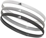adidas Hairband Set - 3 Thin - Basics - White, Grey, Black