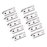 10 Pcs Stainless Steel Home Furniture Hardware Door Hinge Long 55MM x 33MM