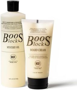 John Boos Block MYSCRM Essential Mystery Oil and Board Cream Care and Maintenance Set: Includes One 16 Ounce Bottle Mystery Oil and One 5 Ounce Tube Board Cream