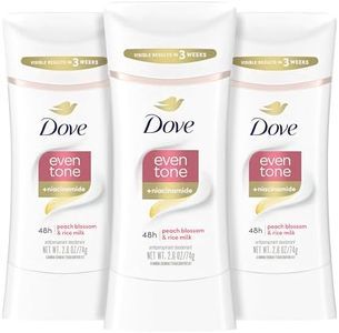Dove Even Tone Antiperspirant Deodorant Stick Peach Blossom & Rice Milk 3 Count 2.6 oz