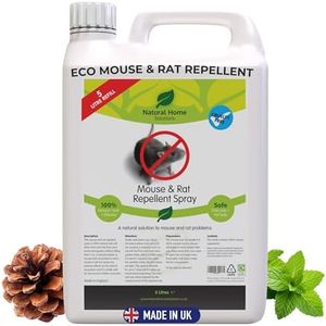 Peppermint Oil Mouse Rat Repellent Big Value 5L Refill Stop Mice Rats Entering Getting Under Door in Garden On Bird Feeder Climbing Rodent Natural Cedarwood Peppermint