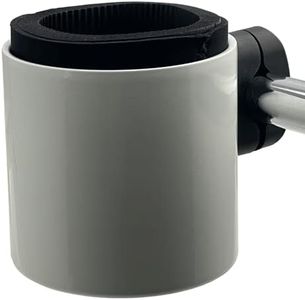Kroozie Stealth Bike Cup Holder - White - The Ultimate Handlebar Accessory for Your Ride - Fits All Bikes, E-Bikes, Scooters & Keeps Your Cups Beverage Secure
