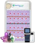 HealthyLine Platinum Far Infrared Heating Pad - Small Natural Crystal Gemstones Mat for Back Pain - Electric Auto Shut Off - Negative Ions Rejuvenating Photon Lights - 32" x 20"