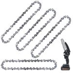 O-CONN Mini Chainsaw Chain, 6-Inch Replacement Guide Saw Chain for 6 inch Mini Cordless Electric Portable Battery Powered Handheld Chainsaw (4 Pieces, 37 Drive Links)