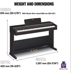 Yamaha ARIUS YDP-105 Digital Piano – Black