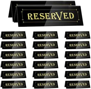 WATHFKCU 20PCS Reserved Table Signs Acrylic Reserved Table Tent Signs,Reservation Seat Signs for Wedding Restaurant Office Meeting Chairs