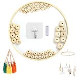 BUZIFU DIY Wooden Mobile Frame Hanging Mobile Kit Baby Crib Mobile Wind Chime Bed Bell Natural Craft Wooden Crib Toys Mobile Hanger Baby Mobile Kit for Kids Nursery Decor Gift Room Bed Decoration