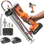 TaskStar 2-in-1 Electric Grease Gun: Automatic Cordless Grease Gun Battery Powered with 2 Batteries & Charger, 10000PSI, 39.4" Hose, for Farm, Workshop & Heavy Machinery Maintenance