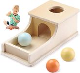 Plinrax Object Permanence Box, Montessori Ball Drop Box, Baby Toys Montessori toys Coordination Eye Hand with Drawer, for 2 3 4 year old Boy Girl Birthday