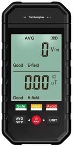 amiciSense Electromagnetic Radiation Tester, EMF Meter 1~1999 V/m Electric and Magnetic Field Detection with LCD Display, Alert Alarm