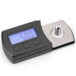 ASHATA Digital Turntable Cartridge Stylus Tracking Force Scale Gauge Tester with Blue LCD Backlight 0.01g / 5g Calibration Weight for Tone arm Phono Cartridge