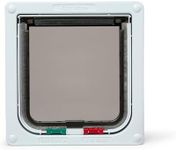 Cat Mate 4-Way-Locking Cat Flap (309) - Secure Lockable Door for Small to Medium Sized Cats, Easy to Install and Use, for Screen, UPVC and Wood, White