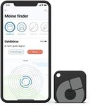 musegear Key Finder Recharge – Black I Rechargeable I with Bluetooth App from Germany I Maximum Data Protection I for iOS & Android I Find Keys