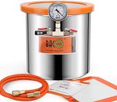 BACOENG 3 Gallon Tempered Glass Lid Vacuum Chamber, Stainless Steel Degassing Chamber Perfect for Stabilizing Wood, Degassing Silicones, Epoxies and Essential Oils