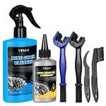 Bike Cleaner, Bicycle Cleaning Kit, YIMAX 6 in 1 Bike Chain Cleaner Kit 300ml Cleaning Spray Biodegradable, 100ml Chain Lube and Brushes, Suitable for All Types of Bike. Great Gift For Bike Lovers