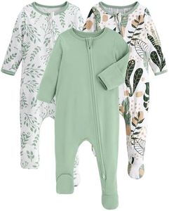 Yofooss Baby Pajamas Baby Boy Girl Sleepers 12 Months, 100% Cotton Loose Fit Footed Pajamas 3 Pack Baby Pjs