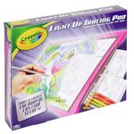 CRAYOLA Light-Up Tracing Pad | Trace & Create Colourful Custom Scenes! | Kids LED Drawing Tablet | Batteries Required (Not Included) | Ages 3+, PINK