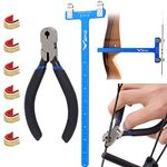 SOPOGER Archery Bow Square Nocking Points Pliers Bow String Knock Kit T Shape Turning Bow Square Ruler Tool String-Loop Nocking Buckle Pliers for Recurve Compound Bow Accessories (Blue)