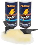 Naissgo Shuffleboard Sand Wax Shuffleboard Powder Set with Small Brush & Pan, 2 Cans(2×14 oz)