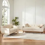 Kingfun 2 Piece Loveseat and Sofa S