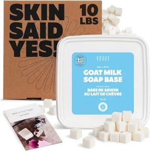 Skin Said Yes 10Lb Goat Milk Soap Base - SLS/SLES Free, No Palm Oil, Organic - Melt and Pour Goats Milk Soap Making Supplies - All Natural, Gentle on Skin, Moisturizing, Perfect for DIY Projects