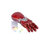 NefsAm Superhero Infinity Gauntlet for Kids, Superhero Infinity Hands LED Light up Mode with Removable Magnet Infinity Stones(3 Light uo Mode)