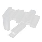 Sourcingmap® 10Pcs Plastic Rectangle Microscope Glass Holder Slide Box for 5 Slides