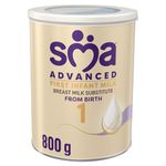 SMA ADVANCED First Infant Baby Milk Powder Formula , From Birth , 800 g (Pack of 1)