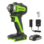 Greenworks 24V TruBrushless™ 3/8" Cordless Impact Wrench, 2.0Ah Battery and Compact Charger Included