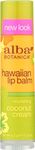 Alba Botanica Hawaiian Lip Care Coconut Cream Balms 0.15 Oz. (Pack Of 5)