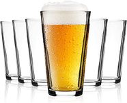 HUIRUMM Drinking Glasses 22 oz, Beer Pint Glasses Set of 6. Large Beer Pint Glass Capacity, Highball Glasses Water Glasses Glass Cups Cup Sets,Perfect for Cold Beverages, Soda, Water - Used in Bar